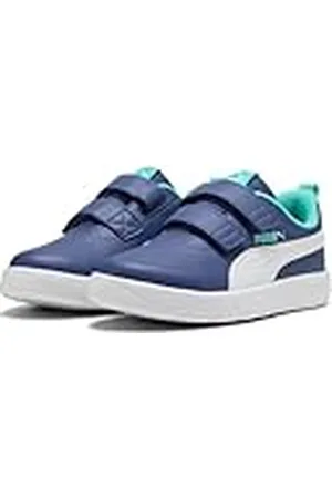 PUMA Courtflex V3 V PS, Zapatillas, Blue Crystal White Aquatic, 35 EU