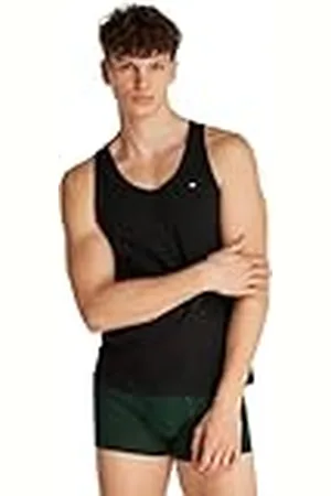 Tommy Hilfiger Camisetas de Tirantes Hombre Pack de 3 Tank Tops con Cuello Redondo, Negro (Black/Black/Black), M