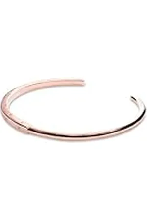 PANDORA Signature Pulsera rígida abierta I-D chapada en oro rosa de 14 quilates, 3