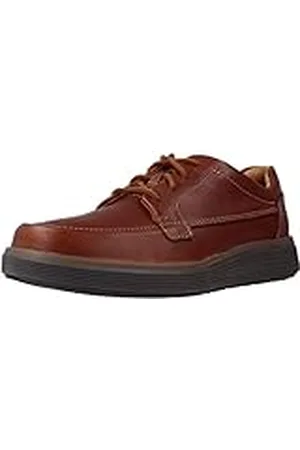 Clarks Un Abode Ease, Zapatos de Cordones Derby Hombre, Marrón (Dark Tan Leather), 42 EU