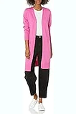 Amazon Jersey Cárdigan Largo y Ligero (Disponible en Tallas Grandes) Mujer, , XXL