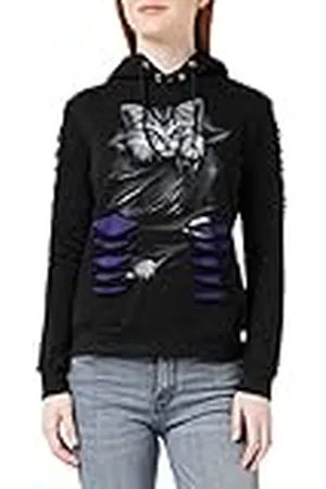 Spiral Bright Eyes - Sudadera con Capucha y Rasgado - Morado/ - Grande - M