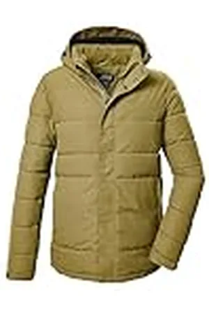 Killtec Hombre Chaqueta acolchada/chaqueta funcional con capucha con cremallera KOW 2 MN QLTD JCKT, blasses oliv, 4XL, 41836-000