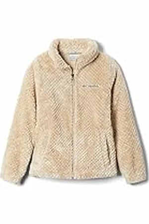 Columbia Fire Side Sherpa Full Zip Chaqueta, Niñas, Fossil Antiguo, XS