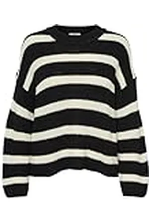 JDY Justy L/S Stripe Knt Noos Jersey Suéter, /Rayas: Eggnog, M para Mujer