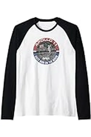 Nasa Apollo 11 Americana First Man on the Moon Camiseta Manga Raglan