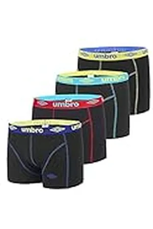 Umbro Calzoncillo Ropa Interior Hombre Algodón Liso (Paquete de 4)