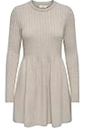 ONLY Vestido de Punto de Mujer Manga Larga Cuello Redondo Tejido Plano Corte Regular versátil, Color: , Talla:M
