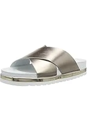 VERO MODA Sandalias de Piel Vmlora, Zuecos Mujer, , 39 EU
