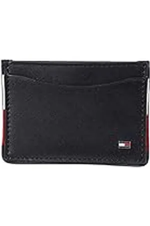 Tommy Hilfiger Tarjetero para Hombre, Color Negro, Talla única
