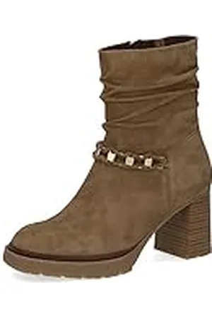 Caprice 9-25438-41, Botines de tacón con cordones para Mujer, Verde (Olive Suede), 38 EU