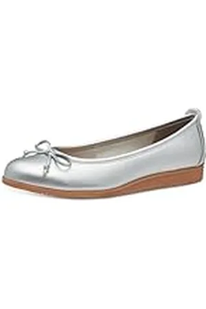 Marco Tozzi Damen Ballerinas 2-22120-44, Zapatos Tipo Ballet Mujer, Plata, 38 EU