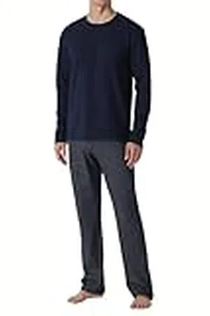 Schiesser Pijama Suave de Larga duración con Cuello Redondo Juego, Opaco, , 50 para Hombre