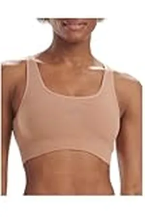 adidas Sujetador sin Costuras Micro elástico para Mujer Acolchado, Opaco, Almendra Tostada, M