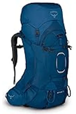 Osprey Aether 55 Mochila de Hombre para excursiones, Azul , Talla S/M