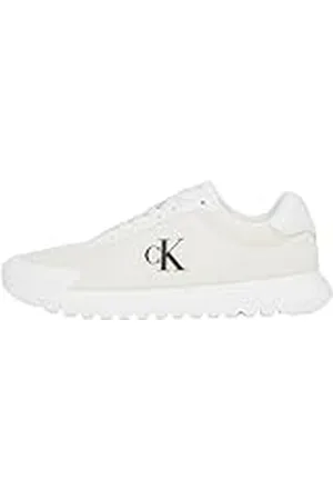 Calvin Klein Runner Sneaker Hombre Eva Mesh con logotipo, Blanco (Triple Bright White), 43