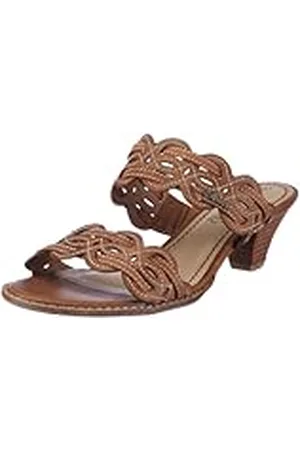 QS by s.Oliver Casual, Zuecos Mujer, Marrón (Cognac 305), 38