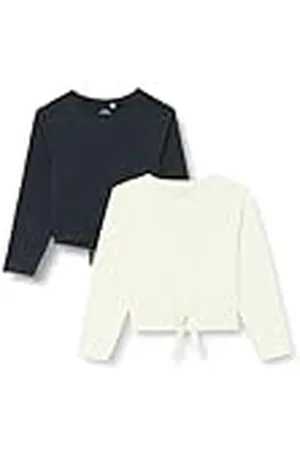 NAME IT Nmfvaya 2p LS Loose Top Camiseta de Manga Larga, Dark Sapphire/Pack: Jet Stream, 6 años para Niñas