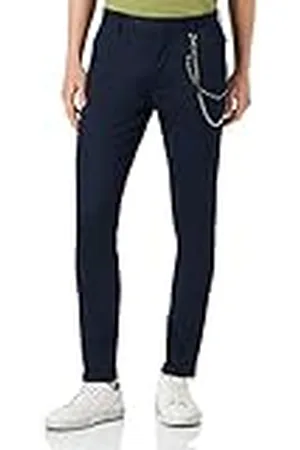 GIANNI LUPO GL014B - Pantalones Informales, Color Azul Oscuro, Talla 42 para Hombre