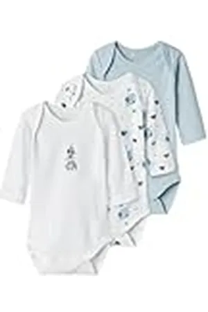 NAME IT NBMBODY 3P LS Baby Elephant Noos, Body de Manga Larga Niños Bebes,