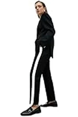 Koton Striped Pocket Detail High Rise Cigarette Trousers Calzoncillos, , 42 De Las Mujeres