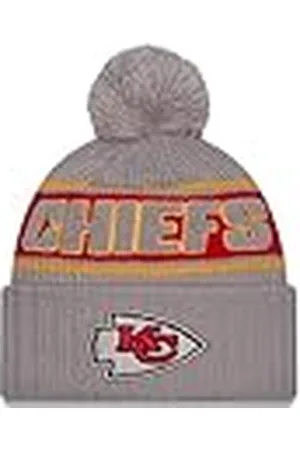 New Era Kansas City Chiefs NFL 2024 Sideline Sport Knit Gris Gorro con Pompón