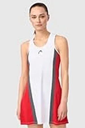 Head Club 25 - Vestido para Mujer, Color Rojo y Blanco
