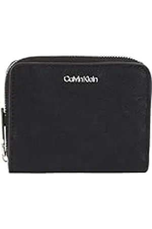 Calvin Klein Cartera Mujer Must Medium Mono con cremallera, Negro (Black Mono), Talla Única