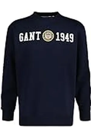 GANT Crest C-Neck Sudadera, Evening Blue, XL para Hombre