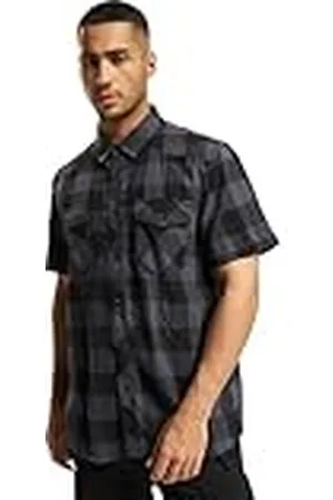 Brandit Check Shirt Short Sleeve, color: black/grey, size: 5XL