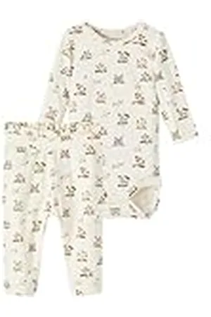 NAME IT Nbfdanna LS Body Set Conjunto, Crema de Mantequilla, 2 Mes para Bebés
