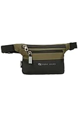 Pepe Jeans Jarvis Riñonera Plana Verde 25x15x2,5 cms Piel Sintética y Poliéster L by Joumma Bags