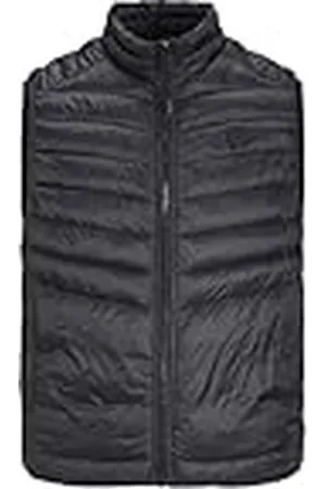 JACK & JONES Jjesprint Collar Noos-Calentador para el Cuerpo Chaleco Acolchado, Negro/Detalle: sólido, XXL para Hombre