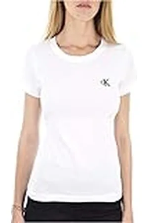 Calvin Klein Jeans Mujer Camiseta Manga Corta Ck Embroidery Cuello Redondo, , L