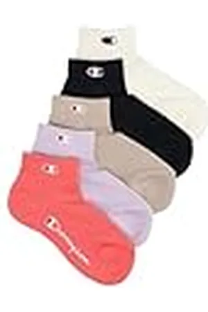 Champion Socks Seasonal Junior (U30078) -C-Logo 5pp Quarter Calcetines, , 27-30 Unisex niños