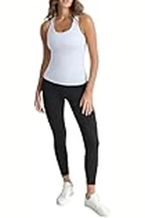 DKNY Balance Compression Racerback Tank W/Built in Bra Camiseta, , M Mujeres