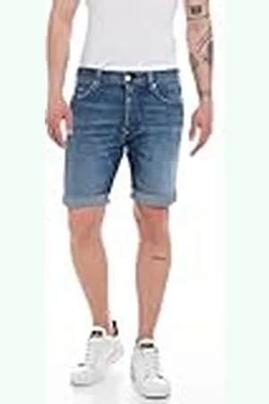Replay MA981Y RBJ.901 Bio, Pantalónes cortos vaquero con tejido elástico para hombre, , 32W