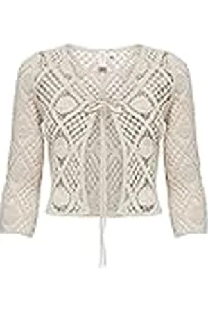 ONLY ONLCELIA 34 Crocheted Cardigan WVN Camiseta sin Mangas, , M para Mujer