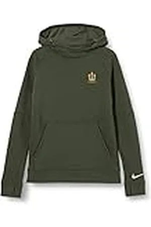 Nike ATM Y NK Gfa FLC Po Hood Sweatshirt, Unisex niños, Cargo Khaki/Khaki no Sponsor, M