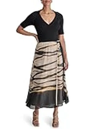 DKNY Short Sleeves Polo Knit Top with A Line Vestido de cóctel, , L Mujeres