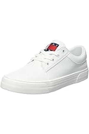 Tommy Hilfiger Mujer Sneaker vulcanizada Lace Up Zapatillas, Blanco (Ecru), 38 EU
