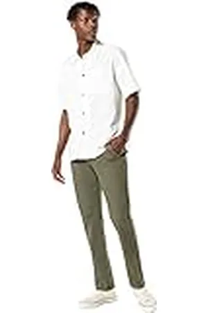 Dockers SMART 360 FLEX ALPHA SLIM, Pantalones para Hombre, Olive, 31W 34L