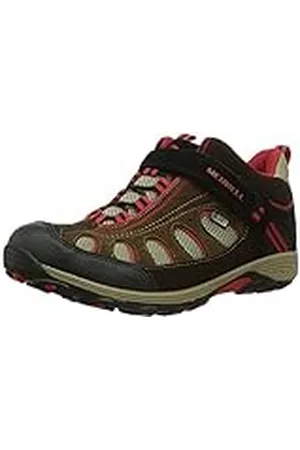 Merrell CHAM MID AC WTPF botas de senderismo para Niños, Multicolor (BRN/RED), 36 EU