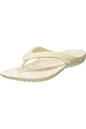 Crocs Mujer Kadee II Graphic Flip W Chancla de dedo, Winter White/Multi, 36/37 EU