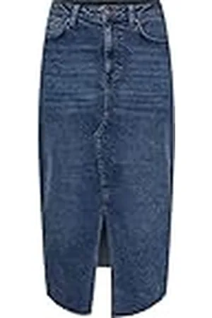 Pieces® Pcjessie HW Denim Midi Falda Noos Exp Vaquera, , S para Mujer