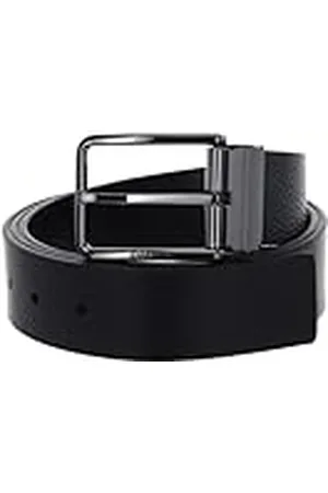 Calvin Klein Hombre Cinturón de Piel, Negro (Ck Black/Dk Brown), 105 Cm