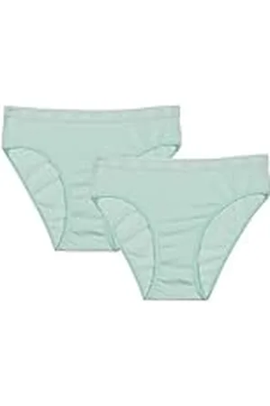 Dim Pack Braguitas de algodón orgánico Niñas x2, Azul, 12 años
