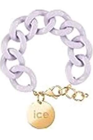 Ice-Watch ICE Jewellery, Chain bracelet, Lavender, Pulsera de malla malva XL para mujer con medalla de oro (020351)