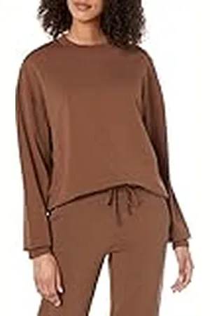 THE DROP Margot Sudadera Holgada de Manga Larga con Hombros Caídos y Cuello Redondo para Mujer, , XX-Small