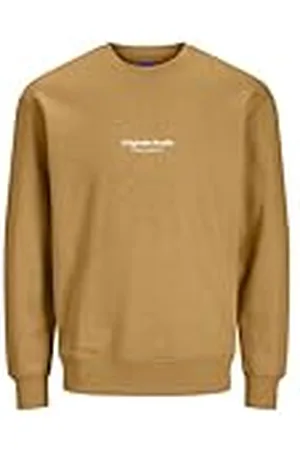JACK & JONES Sudadera JACK&JONES Suave Jersey de Manga Larga con Estampado en 3D Suéter Holgado de Cuello Redondo JORVESTERBRO, Color: , Talla Sudadera:S